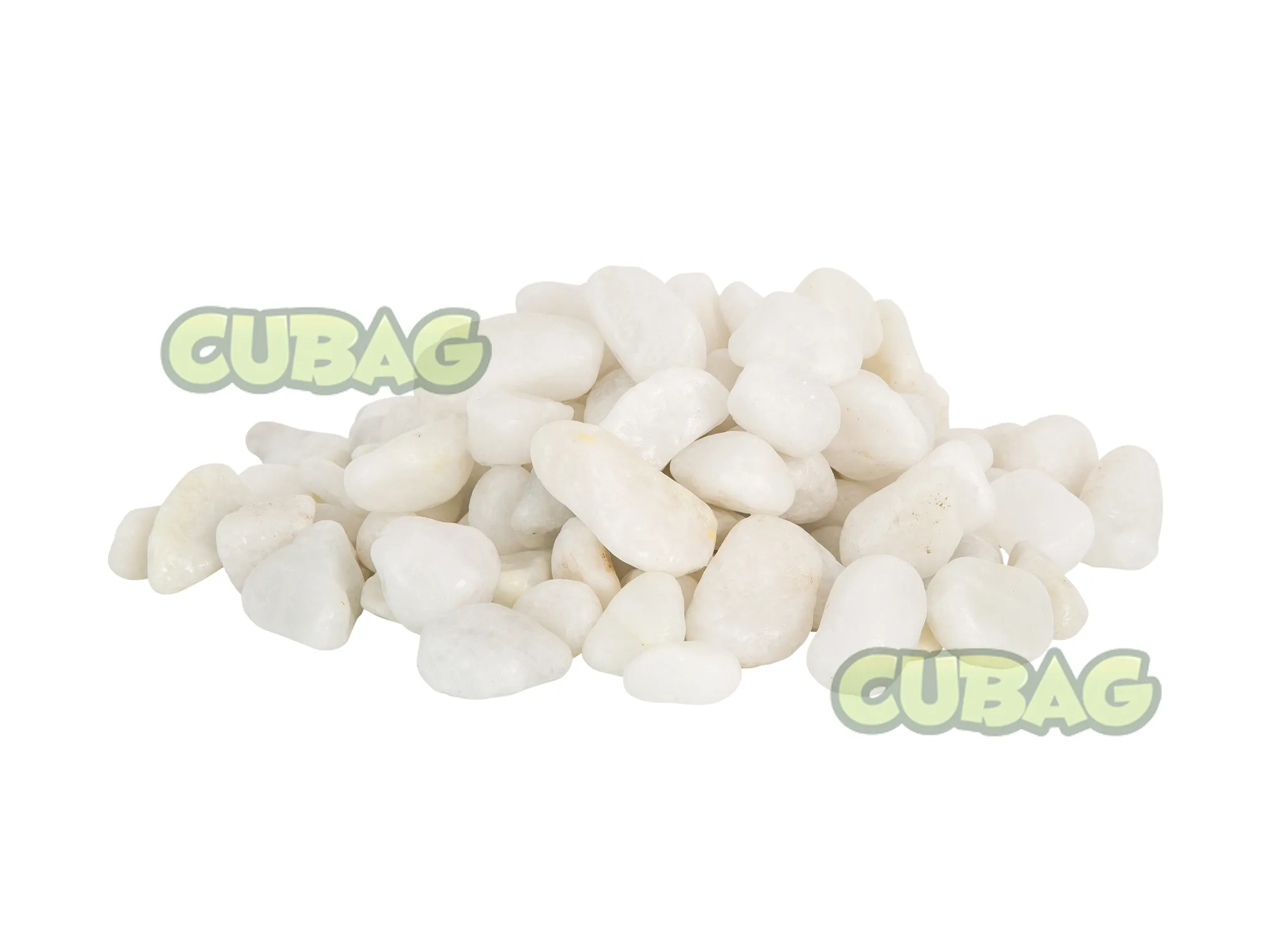 10-20mm Alpstone White Pearl 1 Ton Bulk Bag Pure White Pebbles