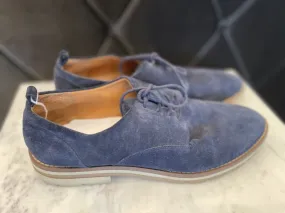 (8) Lace-Up Suede Loafers w/ Small Heel