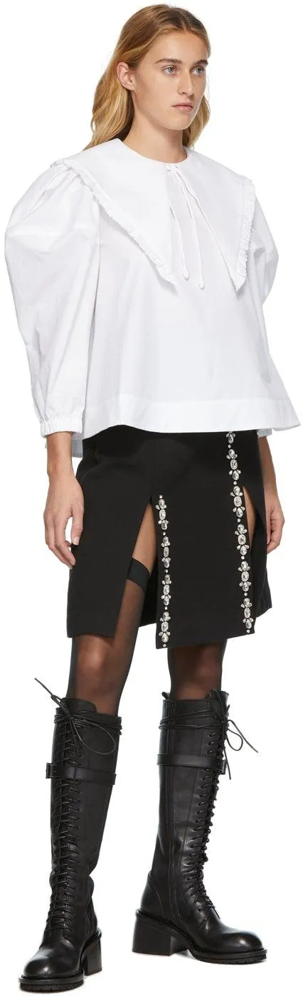 Ann Demeulemeester Black Lace-Up High Boots