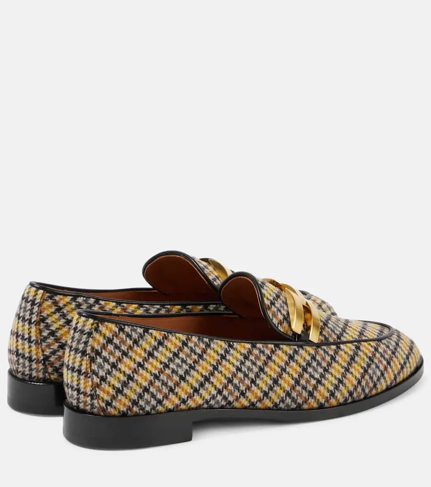 Aquazzura Brandi plaid loafers