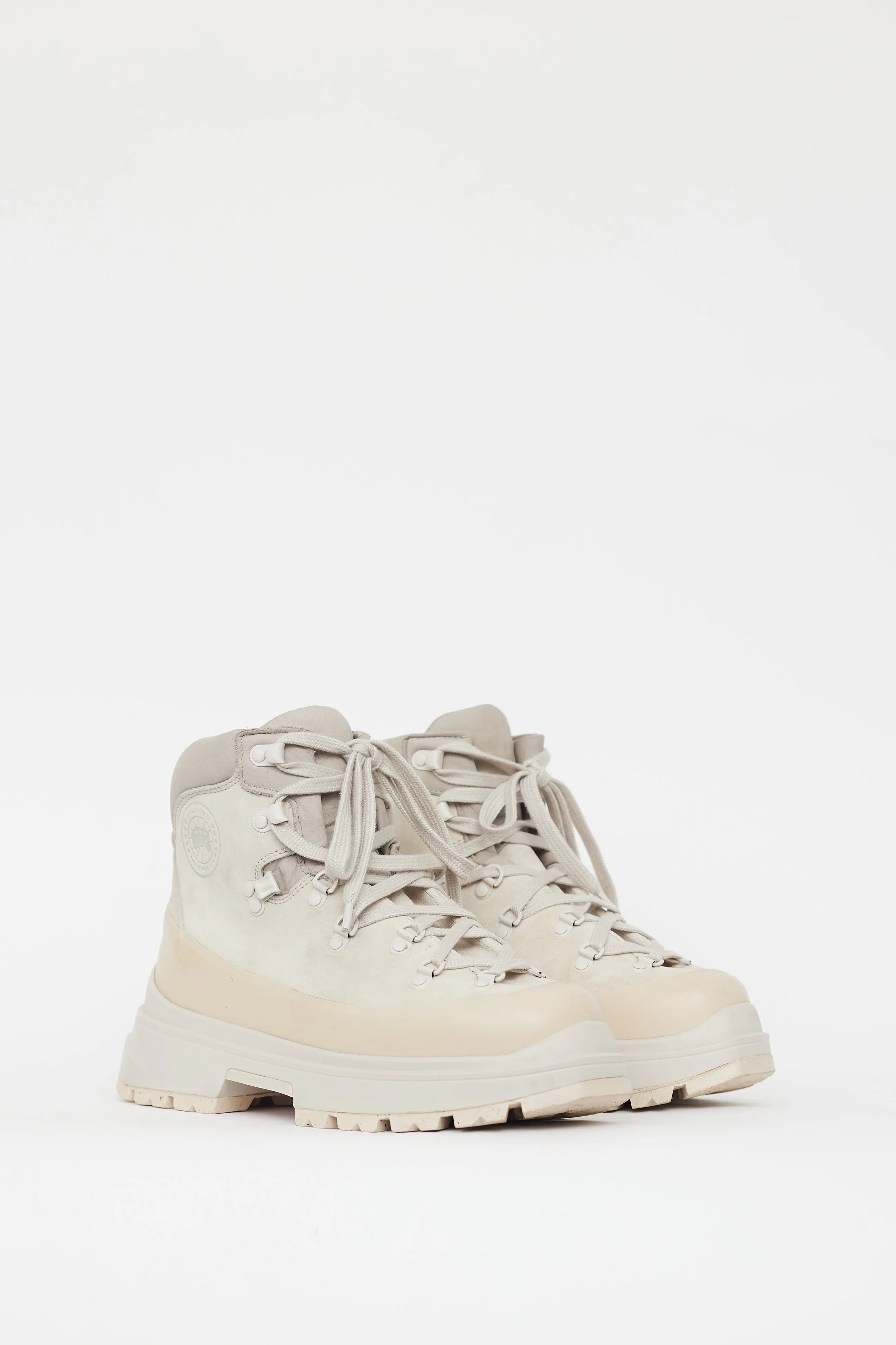 Beige & Grey Suede Leather Journey Boot