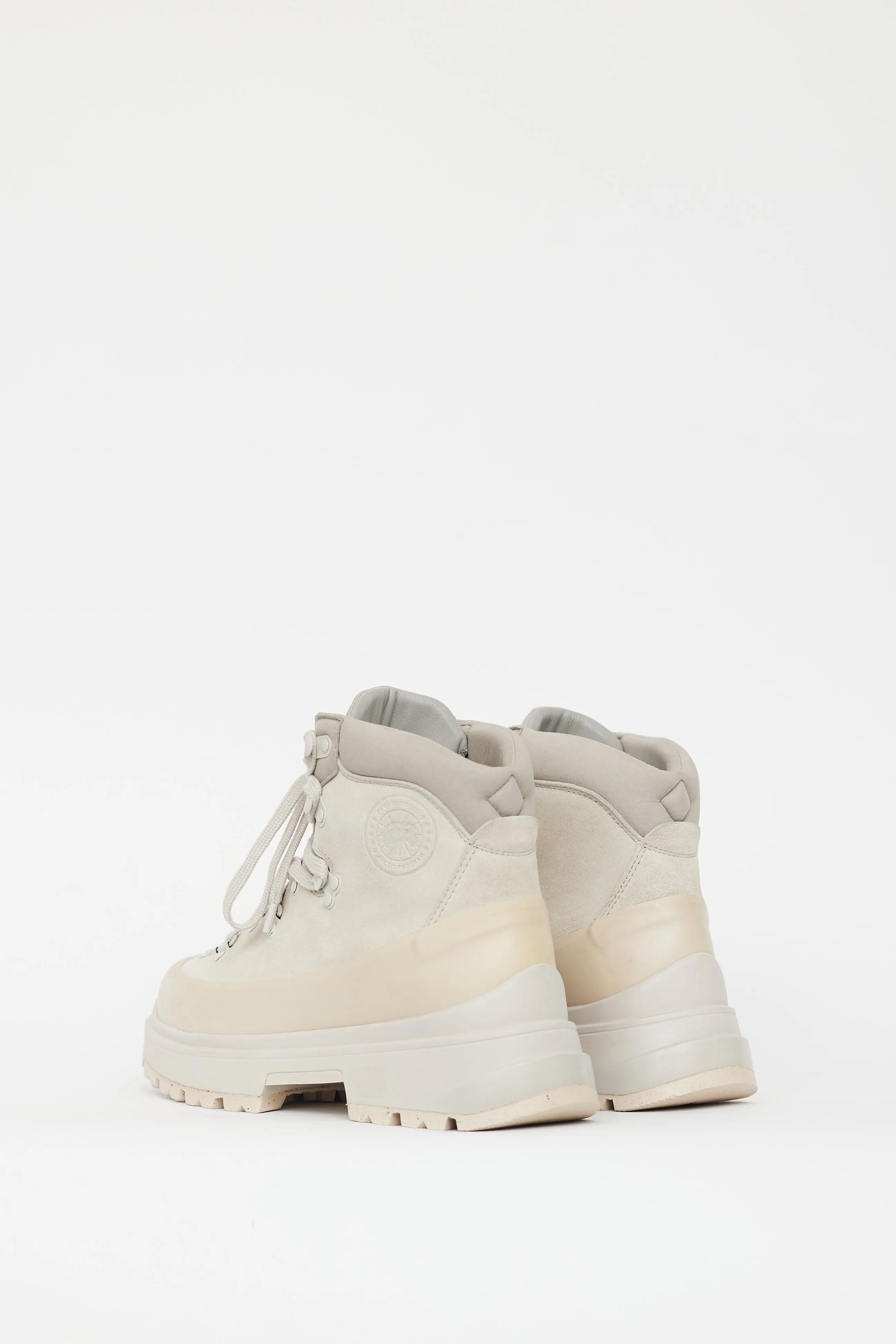 Beige & Grey Suede Leather Journey Boot