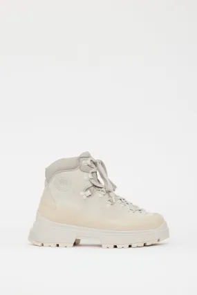 Beige & Grey Suede Leather Journey Boot