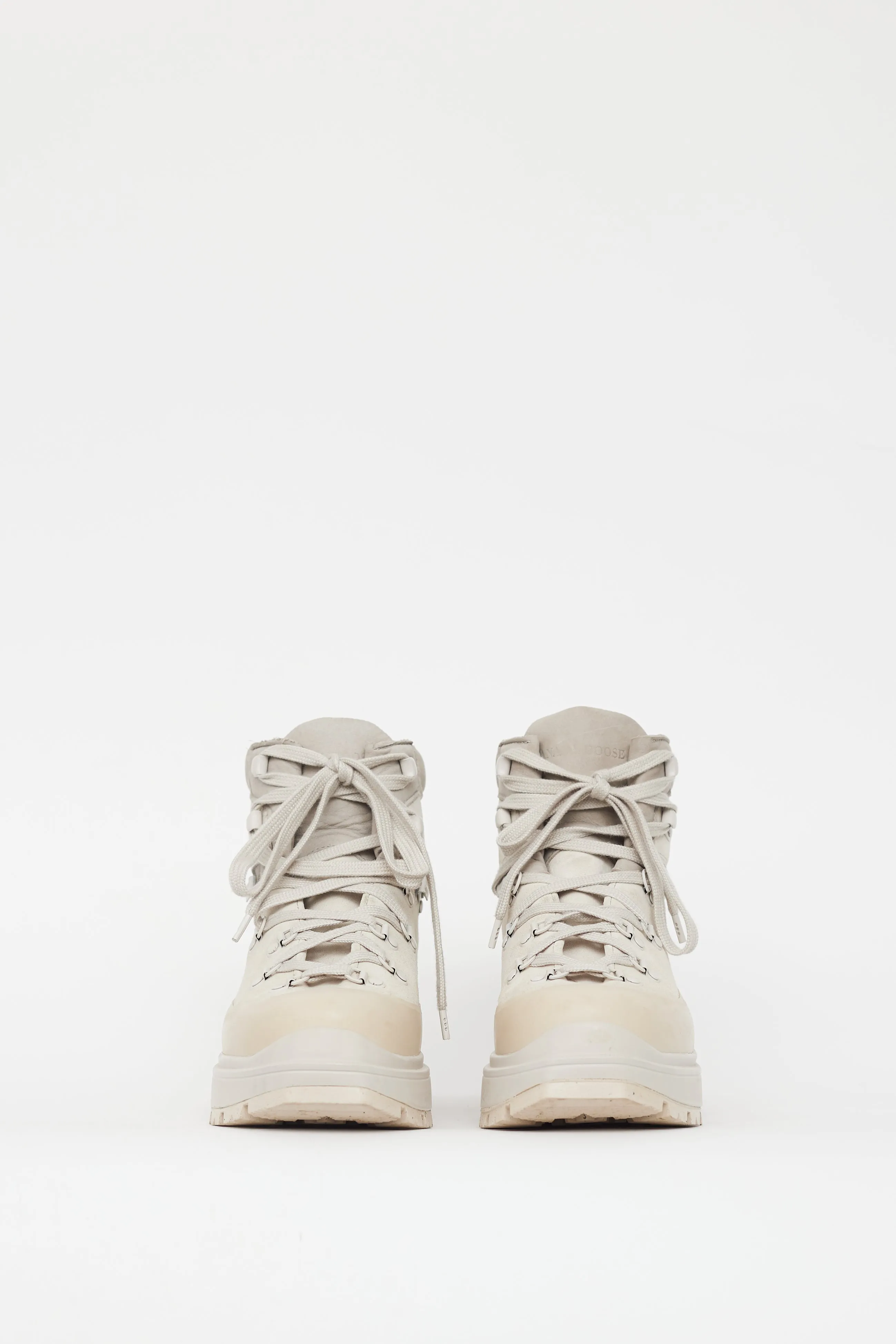 Beige & Grey Suede Leather Journey Boot