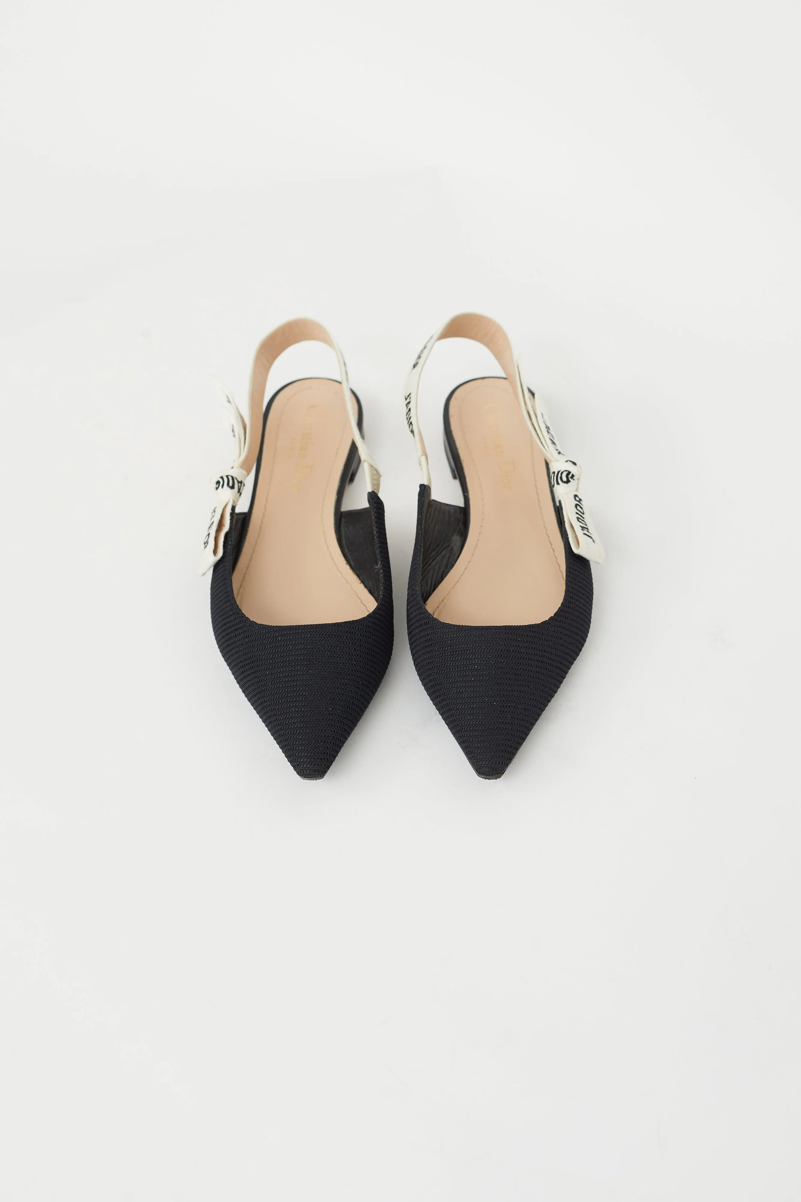 Black J'Adior Slingback Ballerina Flat