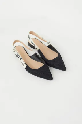 Black J'Adior Slingback Ballerina Flat