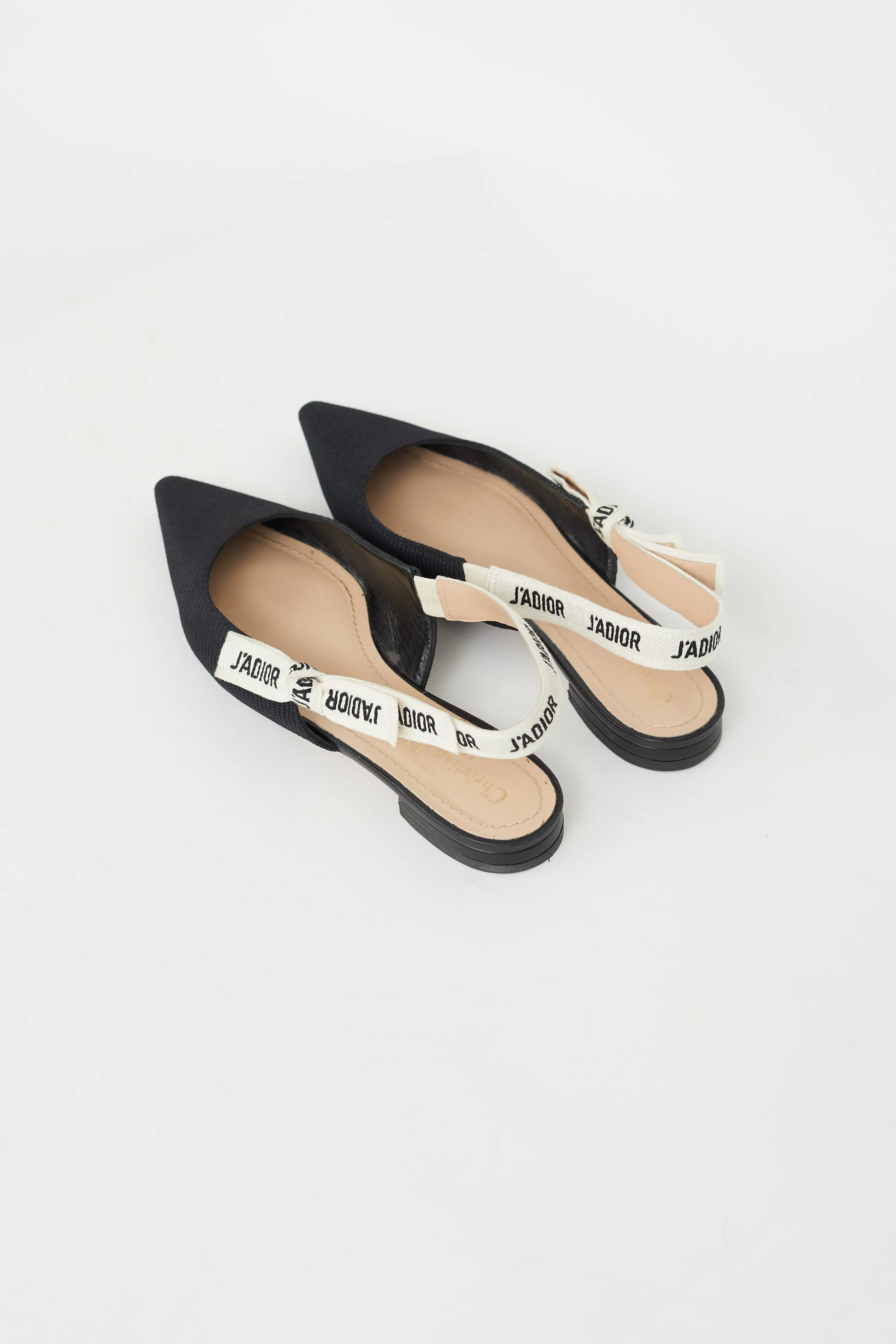 Black J'Adior Slingback Ballerina Flat