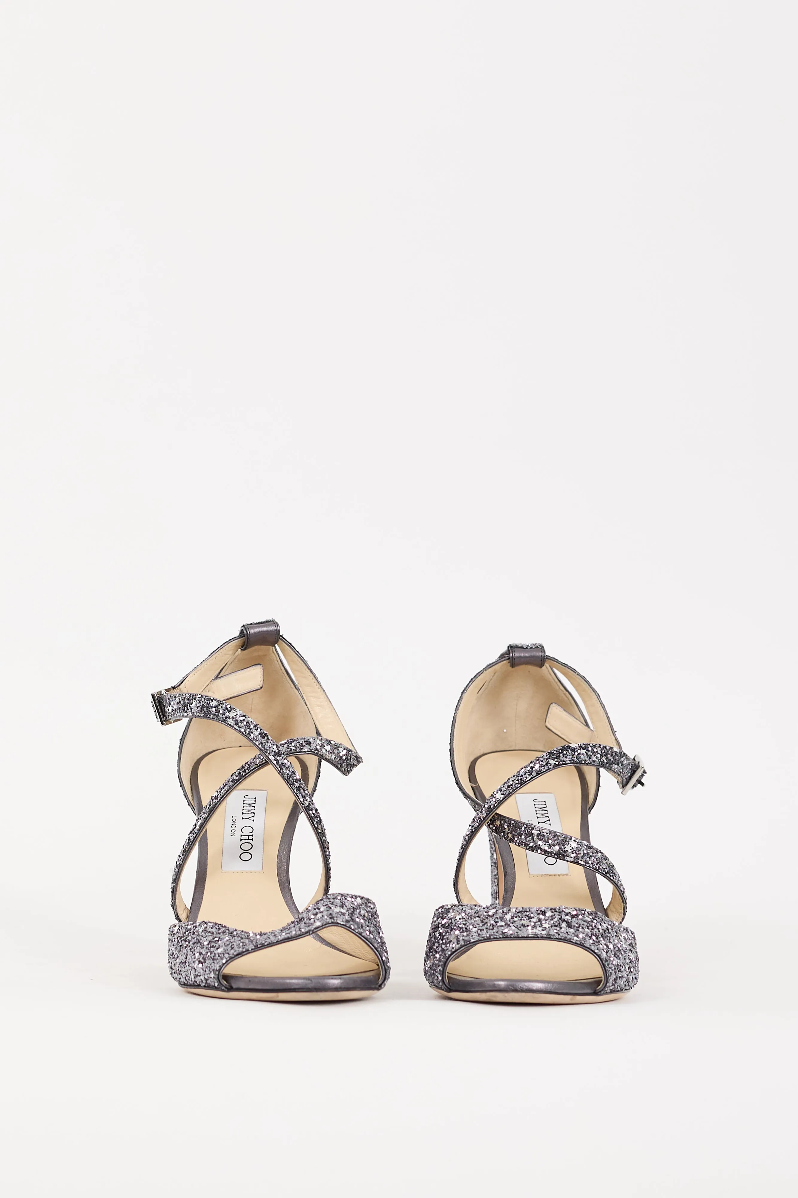Blue & Silver Glitter Carrie 85 Heel