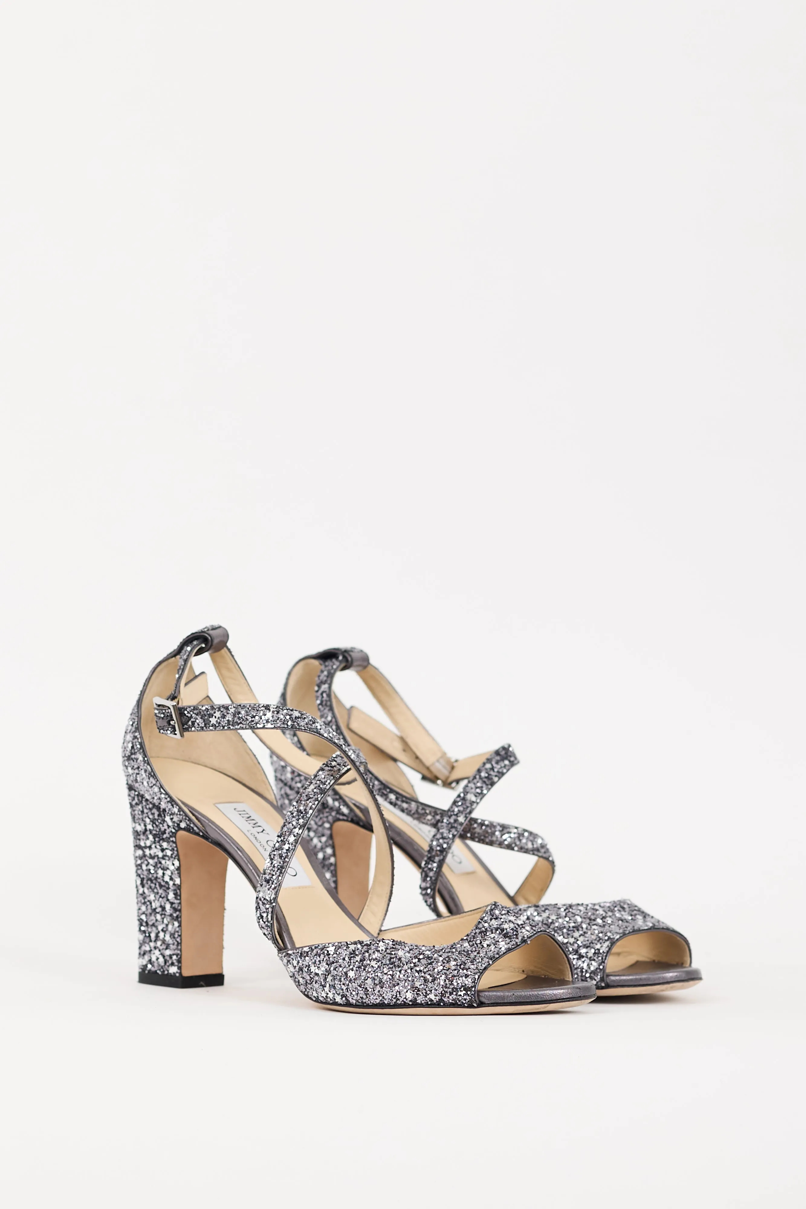Blue & Silver Glitter Carrie 85 Heel