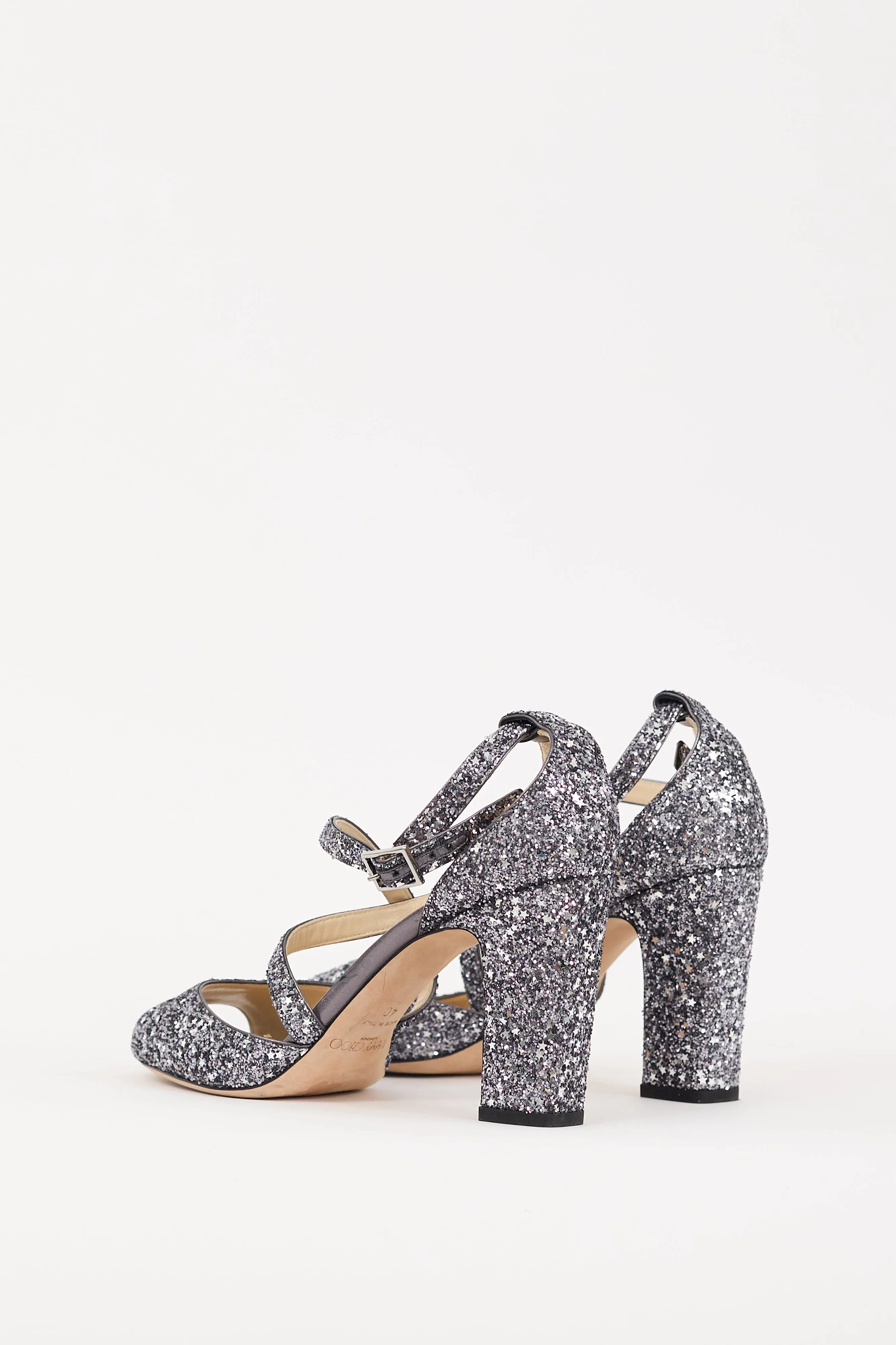 Blue & Silver Glitter Carrie 85 Heel