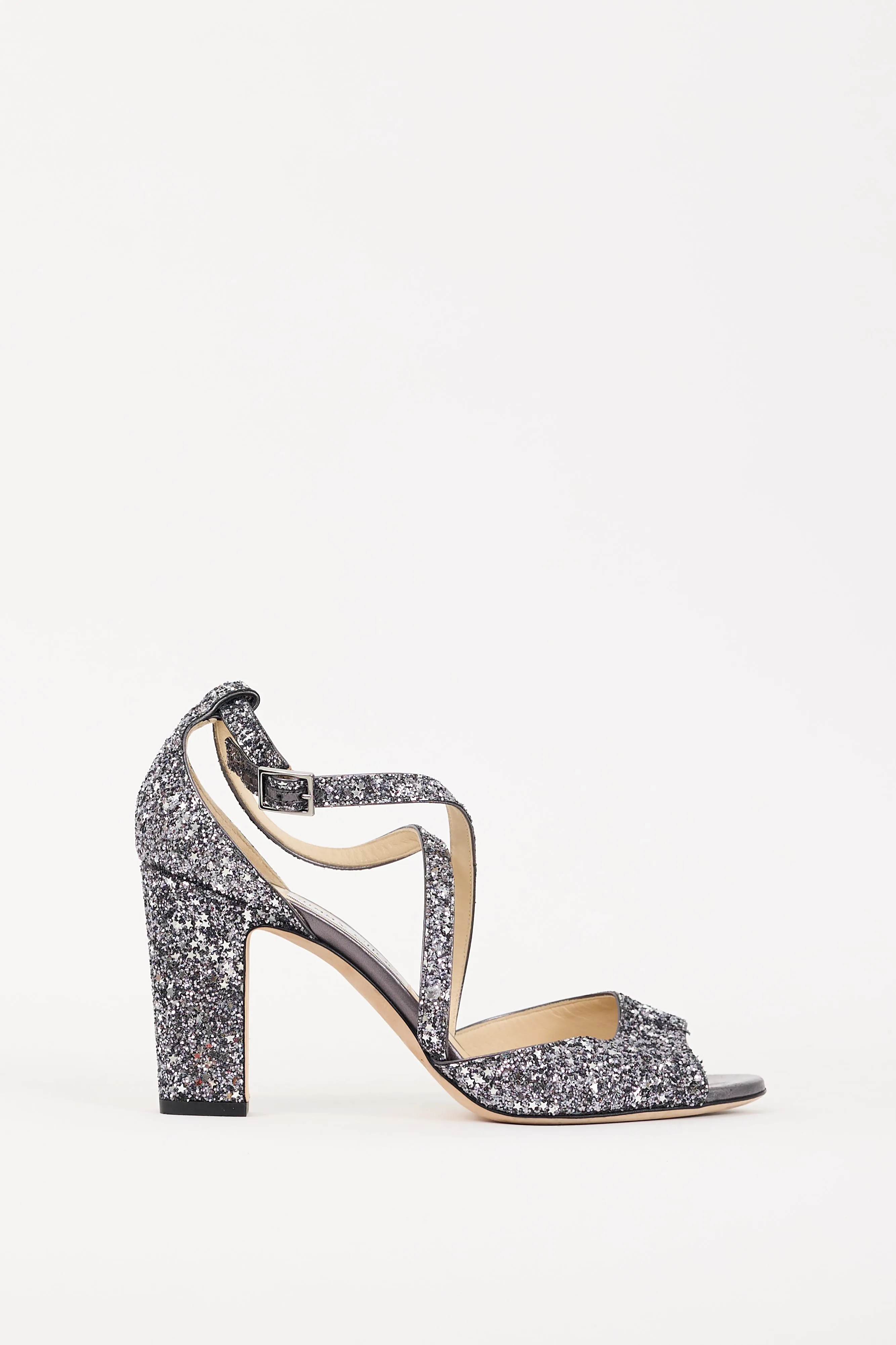 Blue & Silver Glitter Carrie 85 Heel