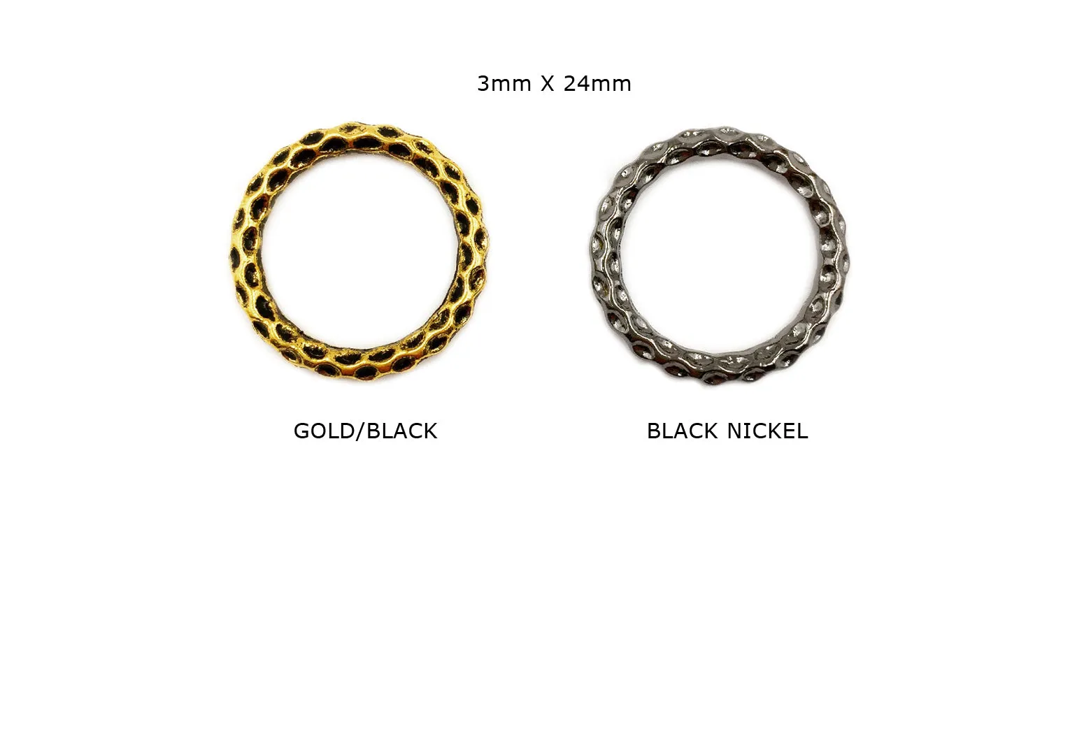 CMF2162 Round Hollow Pendant 3mmX24mm CHOOSE COLOR BELOW
