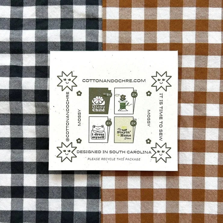 Cotton and Ochre - Mossy Pack Woven Labels