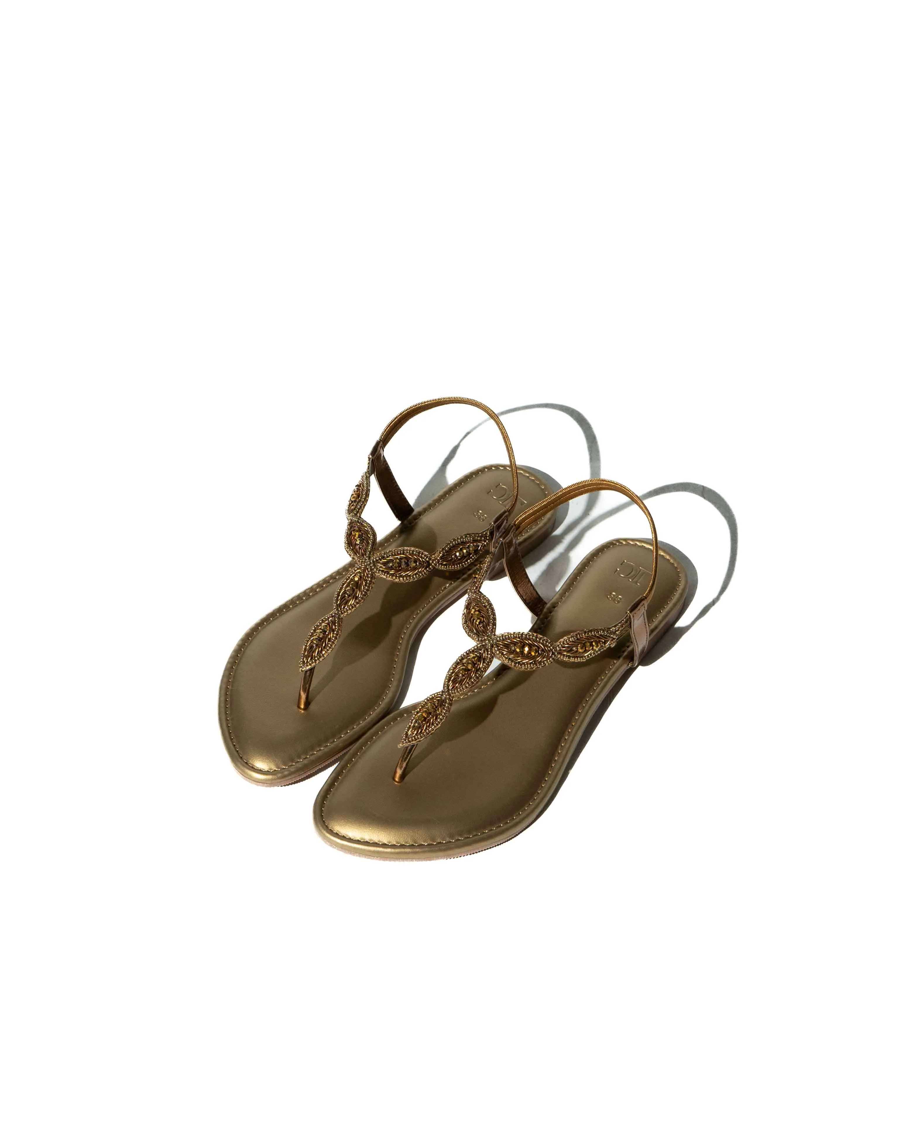Flat Sandal - Back Strap - Beaded