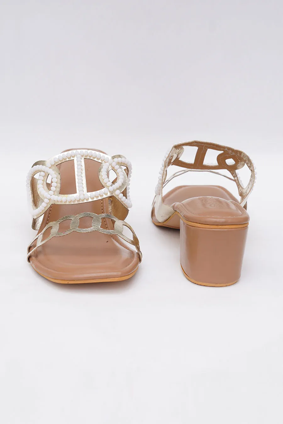 Golden Block Heels