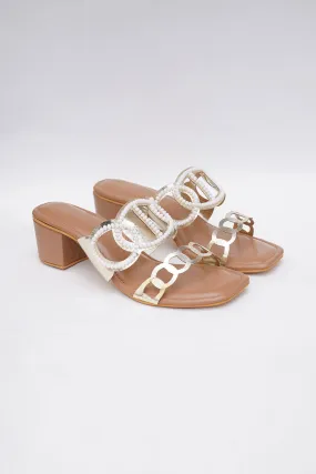 Golden Block Heels