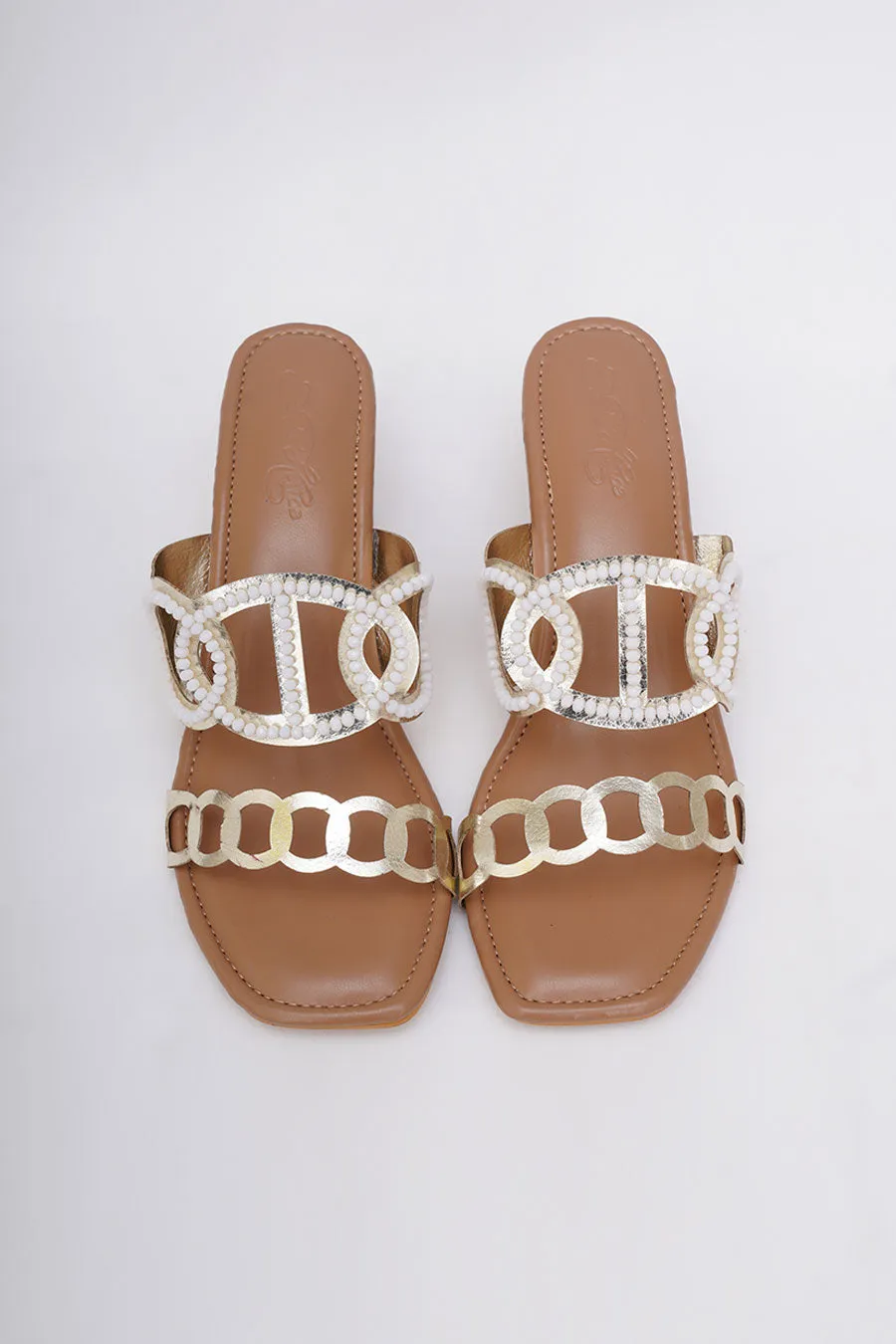 Golden Block Heels
