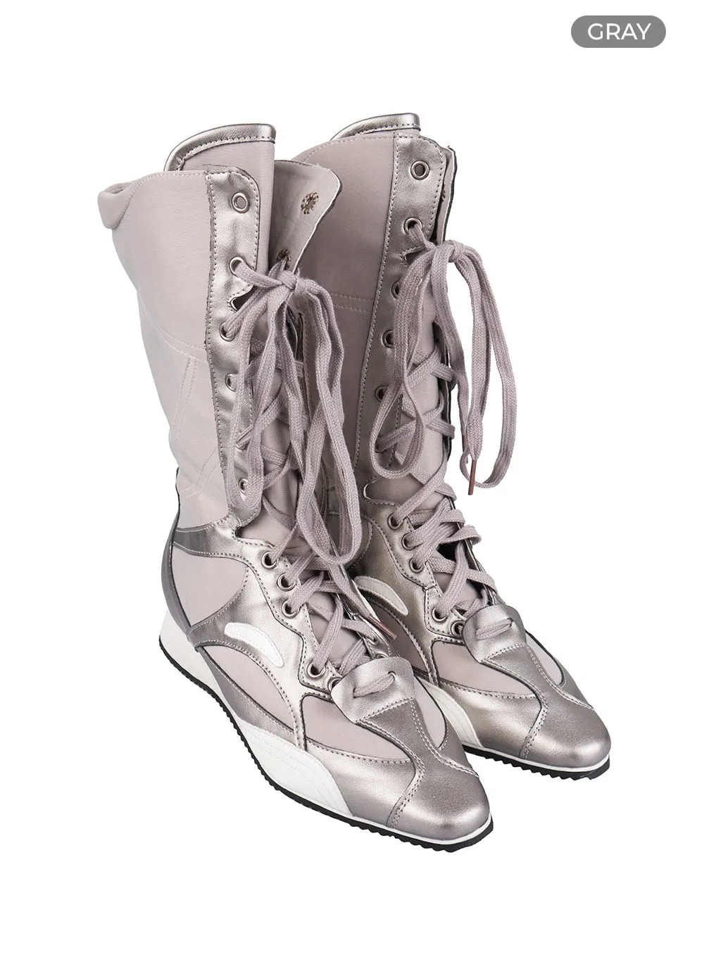 Lace-Up Long Boots IO430