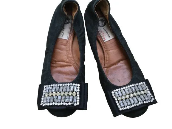 Lanvin round-toe flats with beaded embellishments flats Size 35  ladies