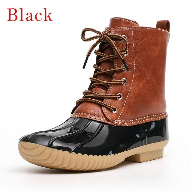 Leopard Duck Boots for Women