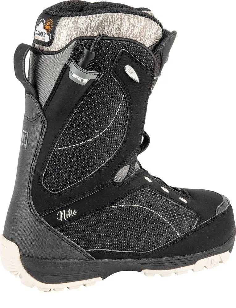 Nitro Monarch TLS Womens Snowboard Boots in Black and Sand 2024
