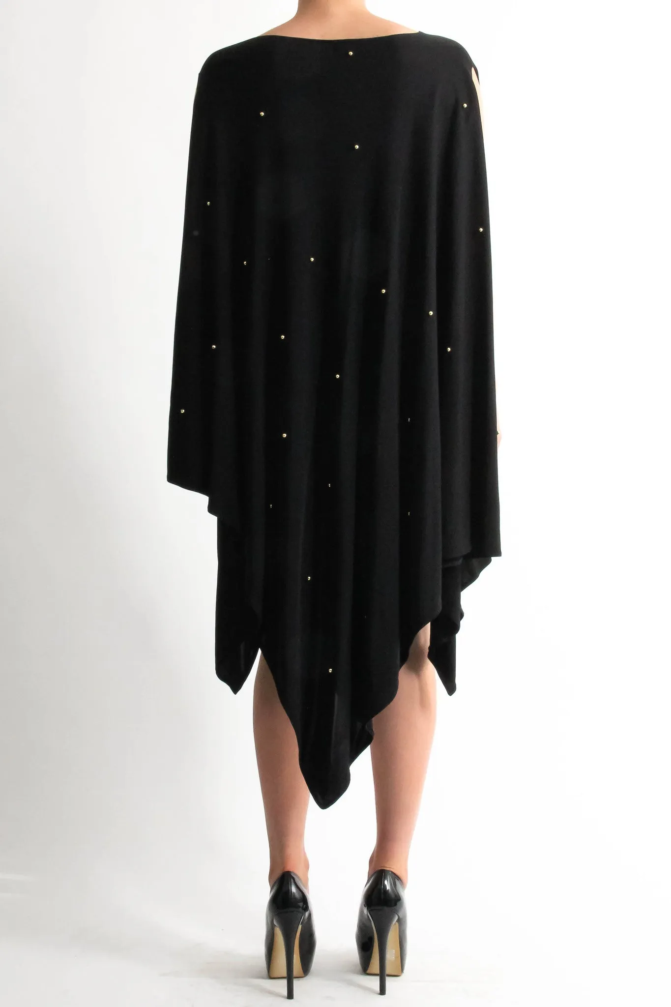 Oversized beaded black dress