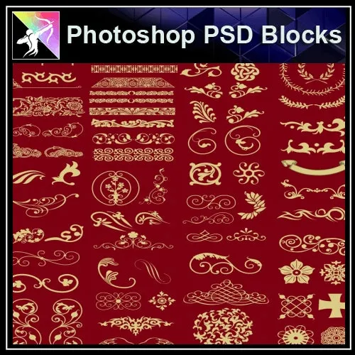 ★Photoshop PSD Decorative Elements V7-PSD Decorative Elements,Skirting Board,Corner Post,Neoclassicism Decor,Baroque elements