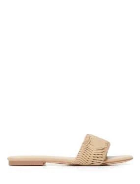 Sally Woven Slide Flat