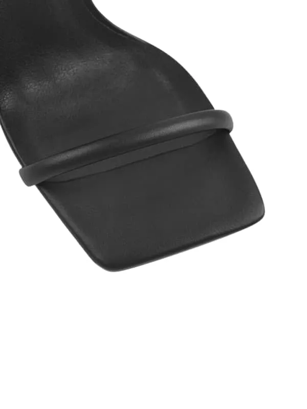 Square Toe Lace Up Leather Sandal