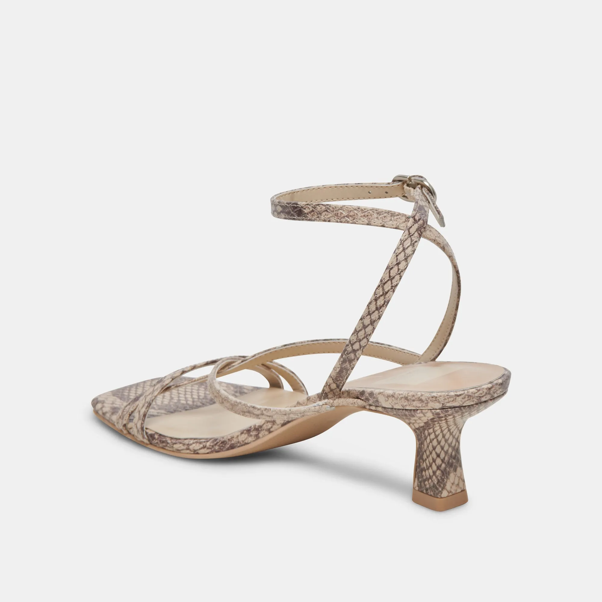 ZAMAL HEELS SAND SNAKE EMBOSSED