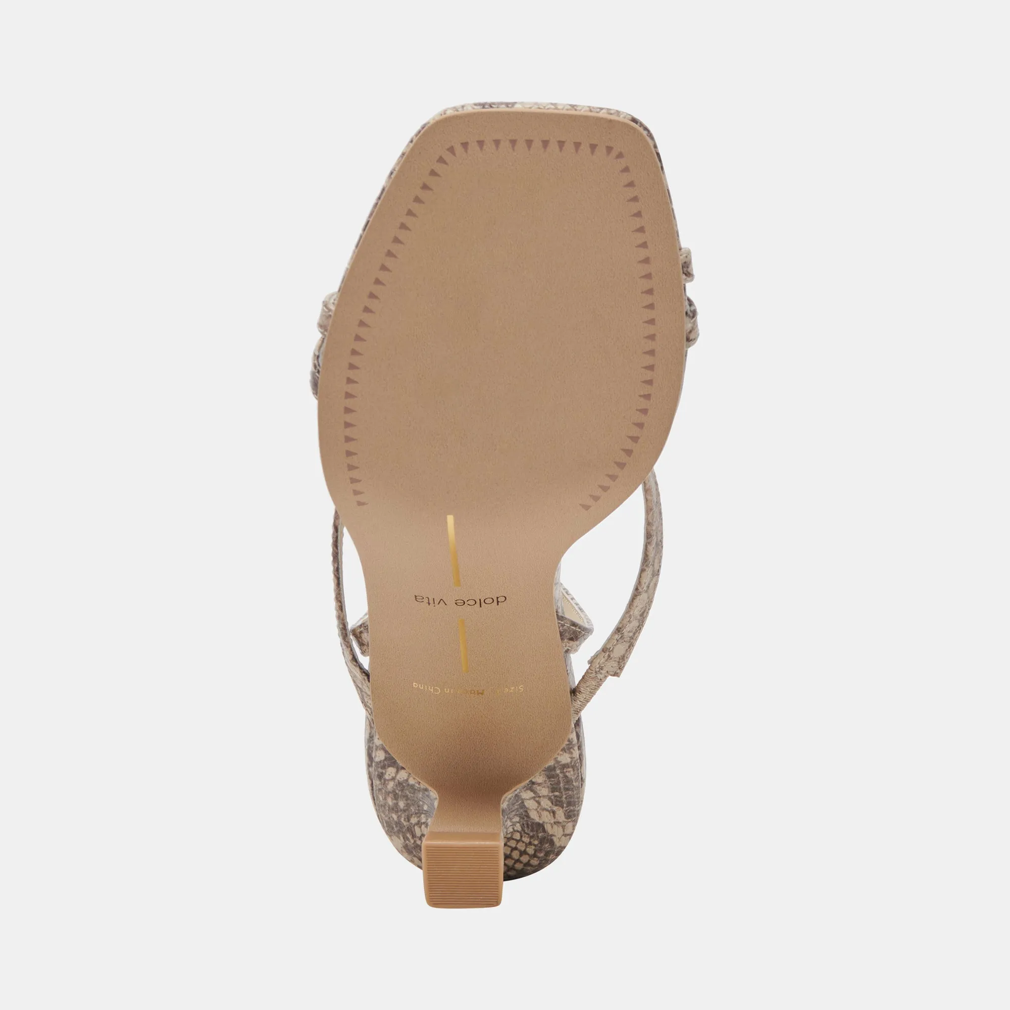 ZAMAL HEELS SAND SNAKE EMBOSSED