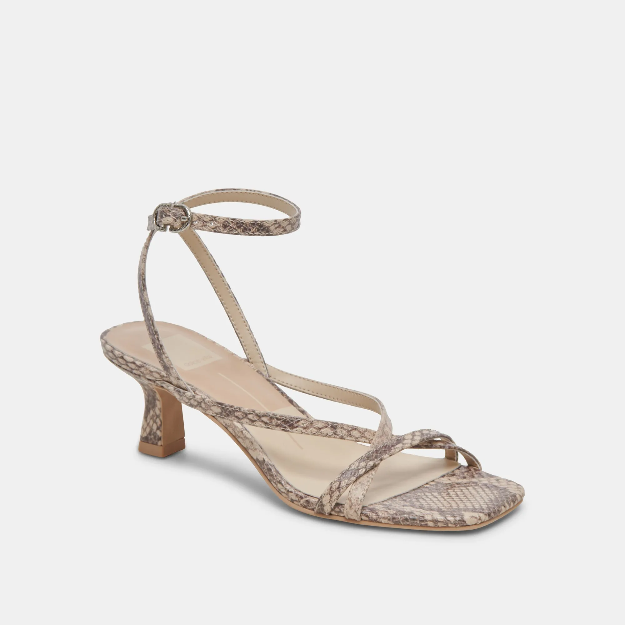 ZAMAL HEELS SAND SNAKE EMBOSSED