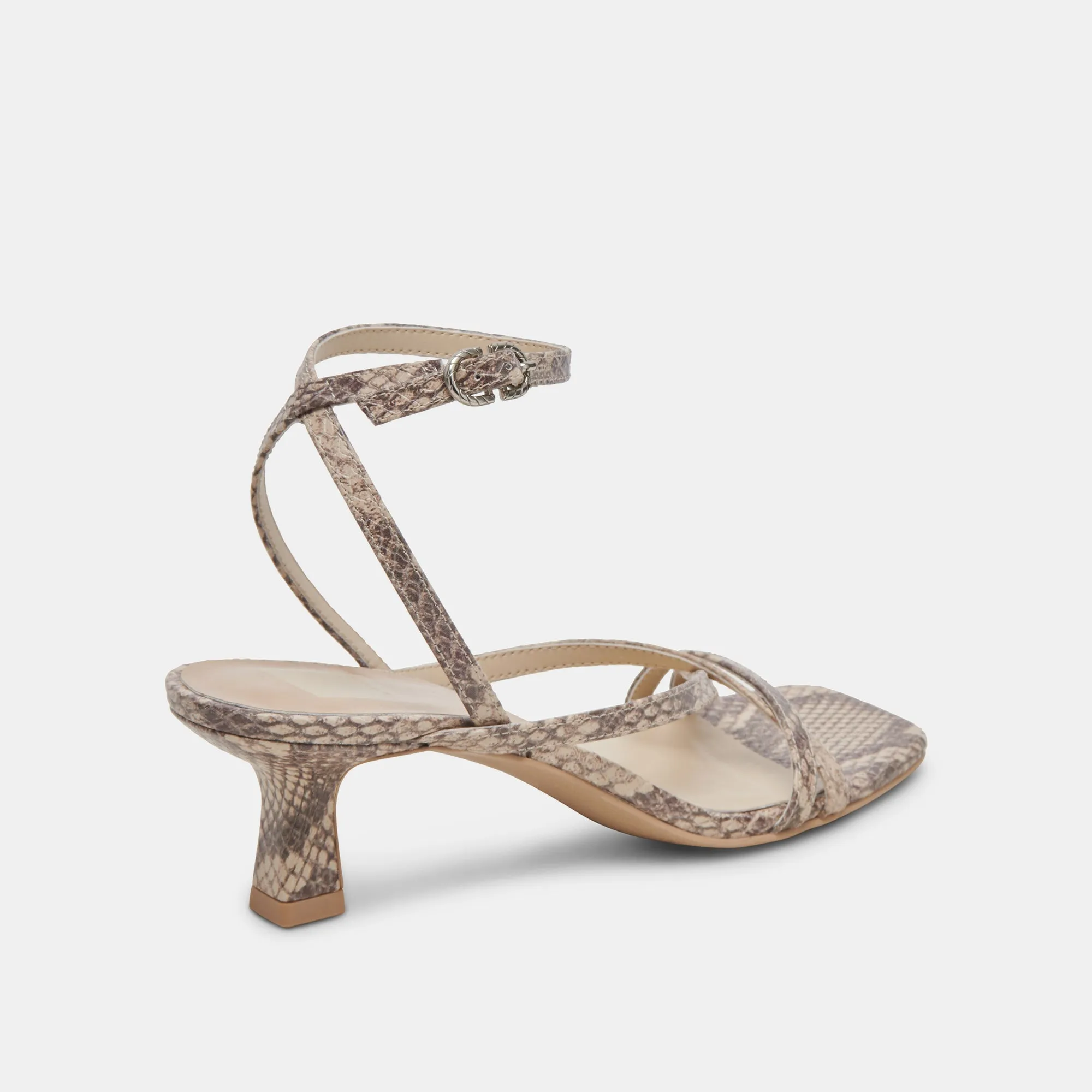 ZAMAL HEELS SAND SNAKE EMBOSSED