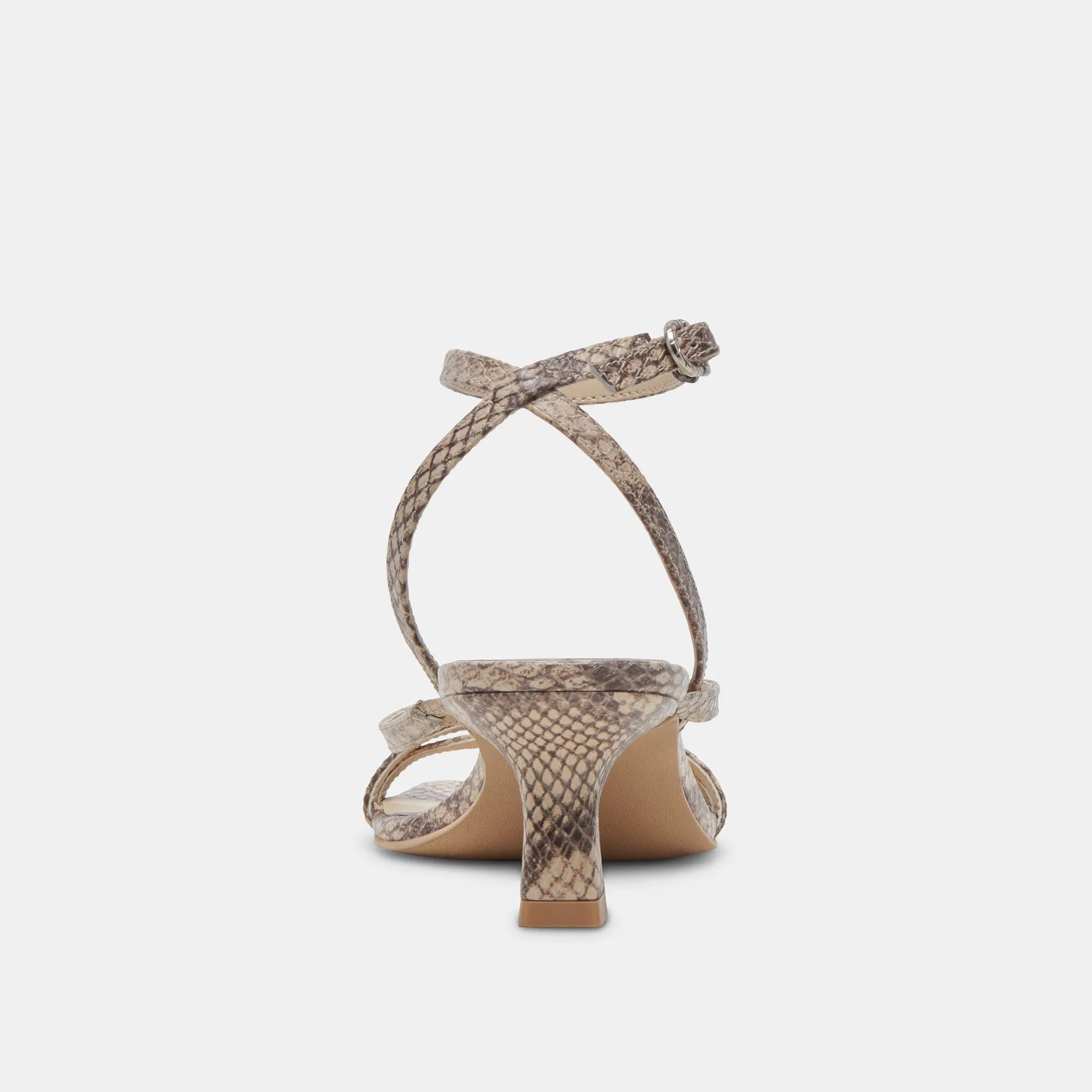 ZAMAL HEELS SAND SNAKE EMBOSSED